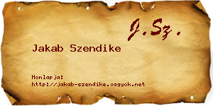 Jakab Szendike névjegykártya